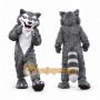 Gray Wolf Mascot Costume Adult Full Body Furry Animal Character Suit