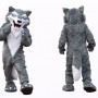 Gray Wolf Mascot Costume Adult Full Body Furry Animal Character Suit