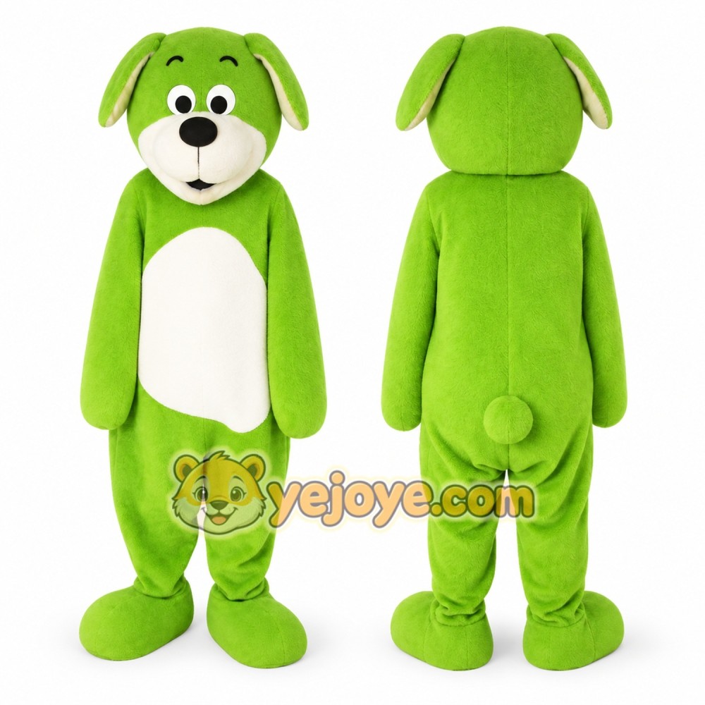 Green Dog Mascot Costume Adult Size Full Body Plush Animal Costume Green Dog Mascot Costume Adult Size Full Body Plush Animal Costume