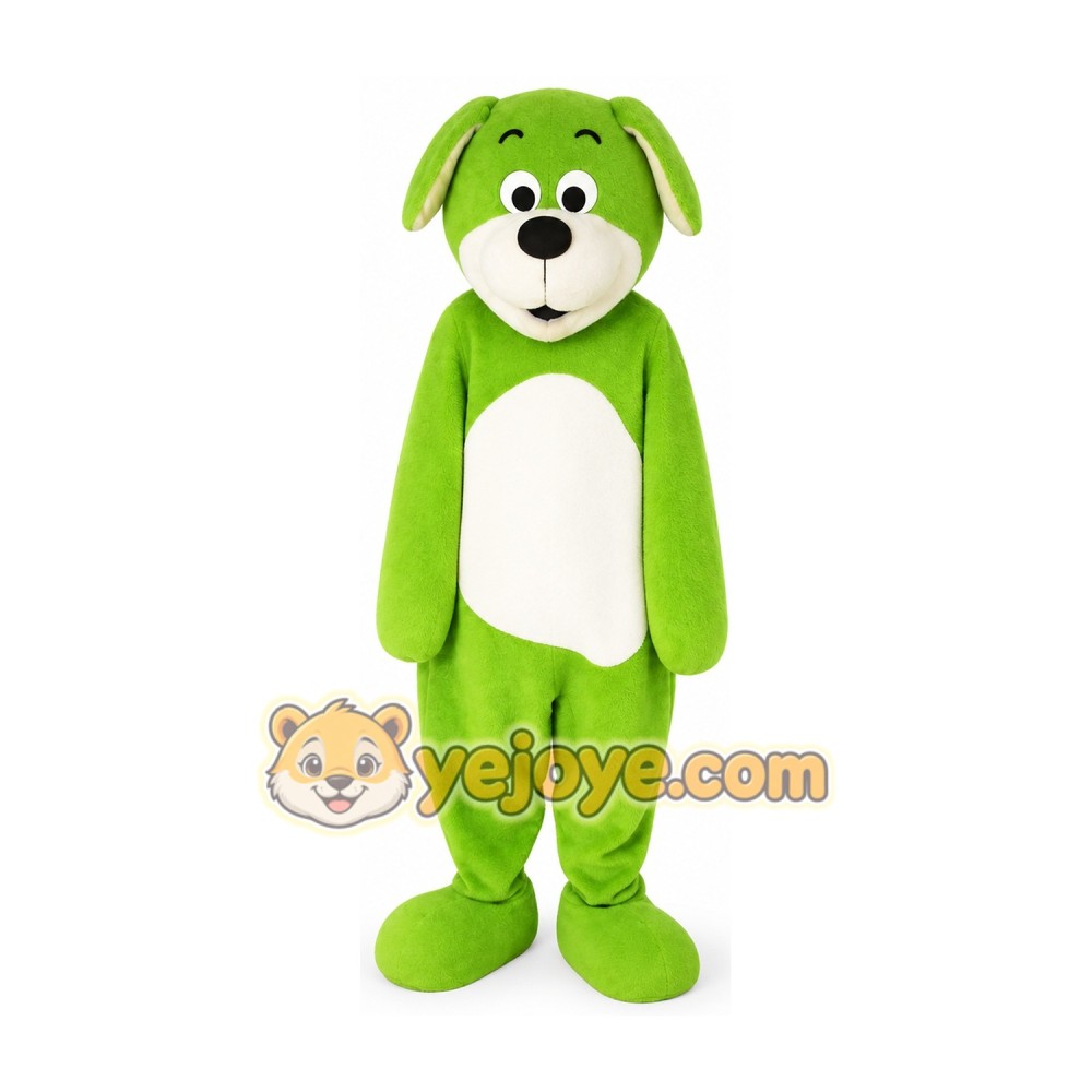 Green Dog Mascot Costume Adult Size Full Body Plush Animal Costume Green Dog Mascot Costume Adult Size Full Body Plush Animal Costume