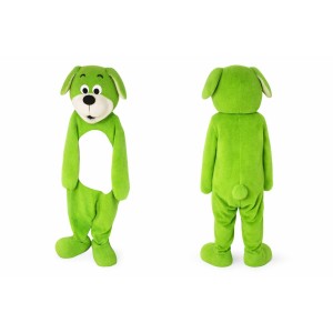 Green Dog Mascot Costume Adult Size Full Body Plush Animal Costume