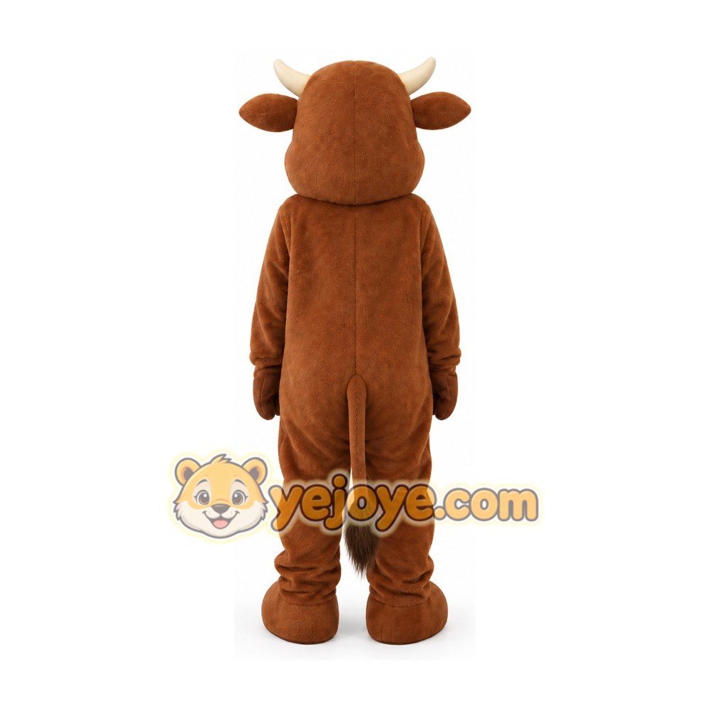 Brown Cow Mascot Costume Adult Size Full Body Plush Animal Costume Brown Cow Mascot Costume Adult Size Full Body Plush Animal Costume
