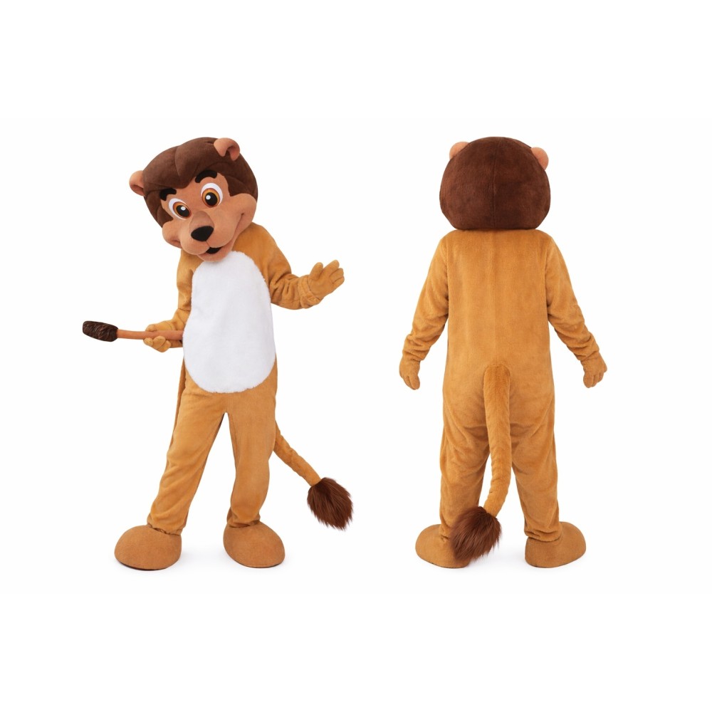 Brown Lion Tail Mascot Costume Adult Full Body Plush Animal Suit