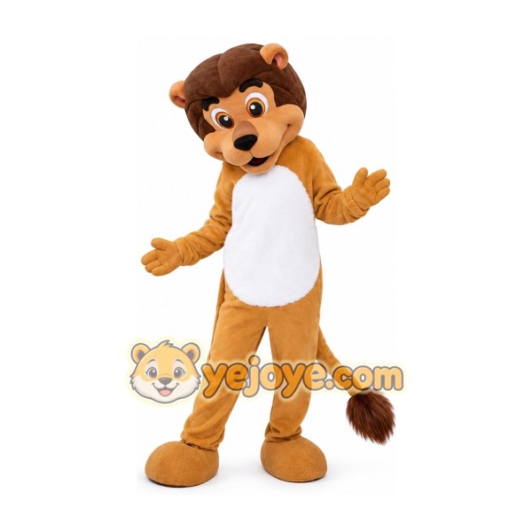 Brown Lion Tail Mascot Costume Adult Full Body Plush Animal Suit