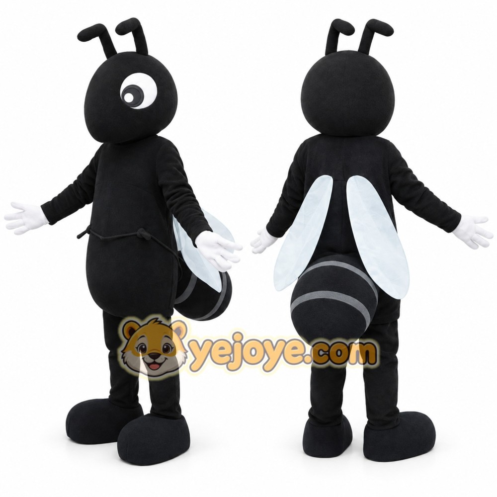 Black Ant Mascot Costume Adult Size Full Body Plush Insect Costume Black Ant Mascot Costume Adult Size Full Body Plush Insect Costume