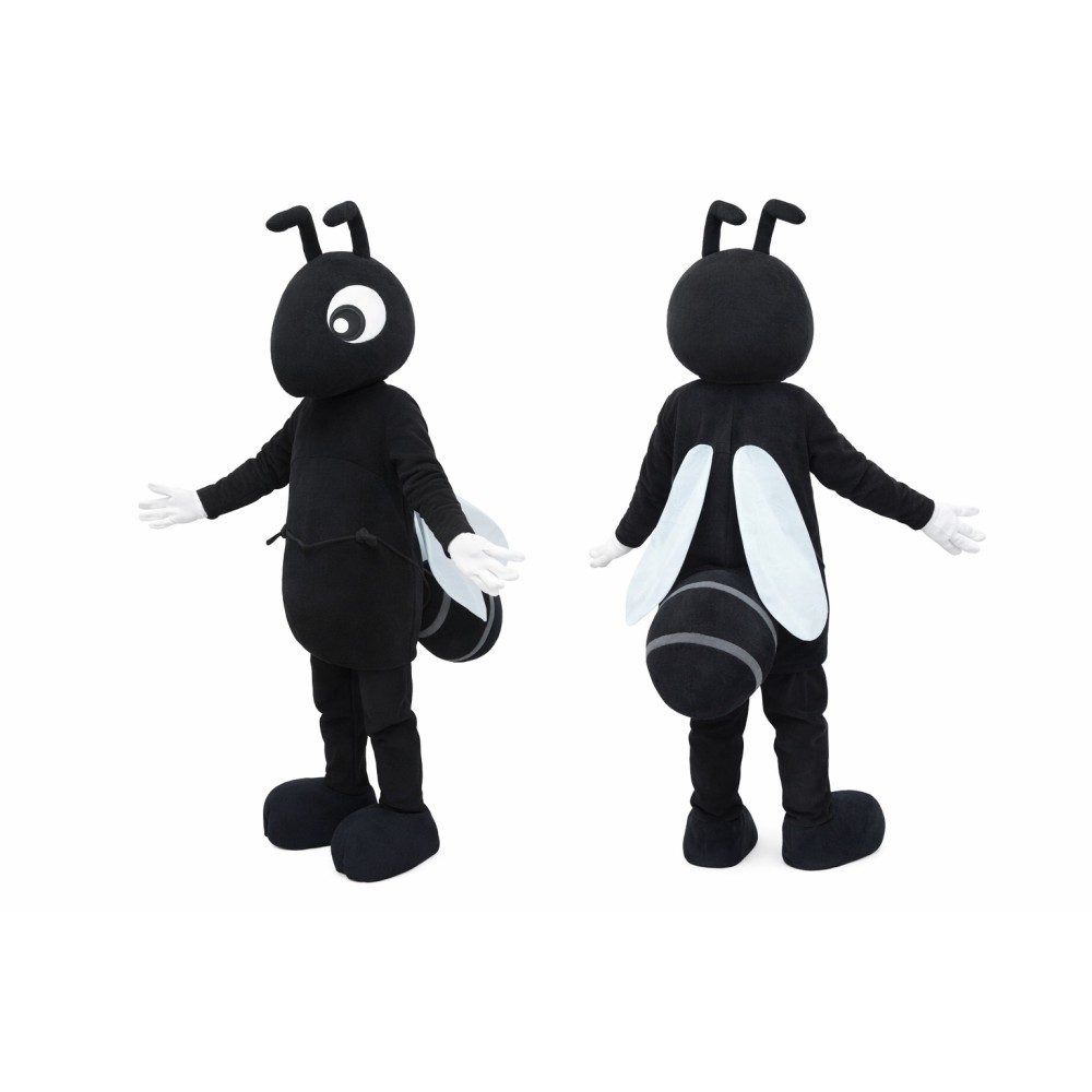 Black Ant Mascot Costume Adult Size Full Body Plush Insect Costume