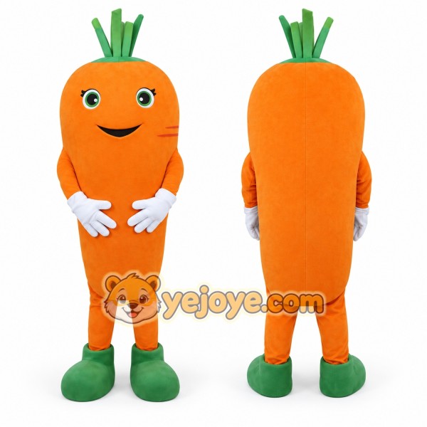 Carrot Mascot Costume Adult Size Full Body Plush Vegetable Costume