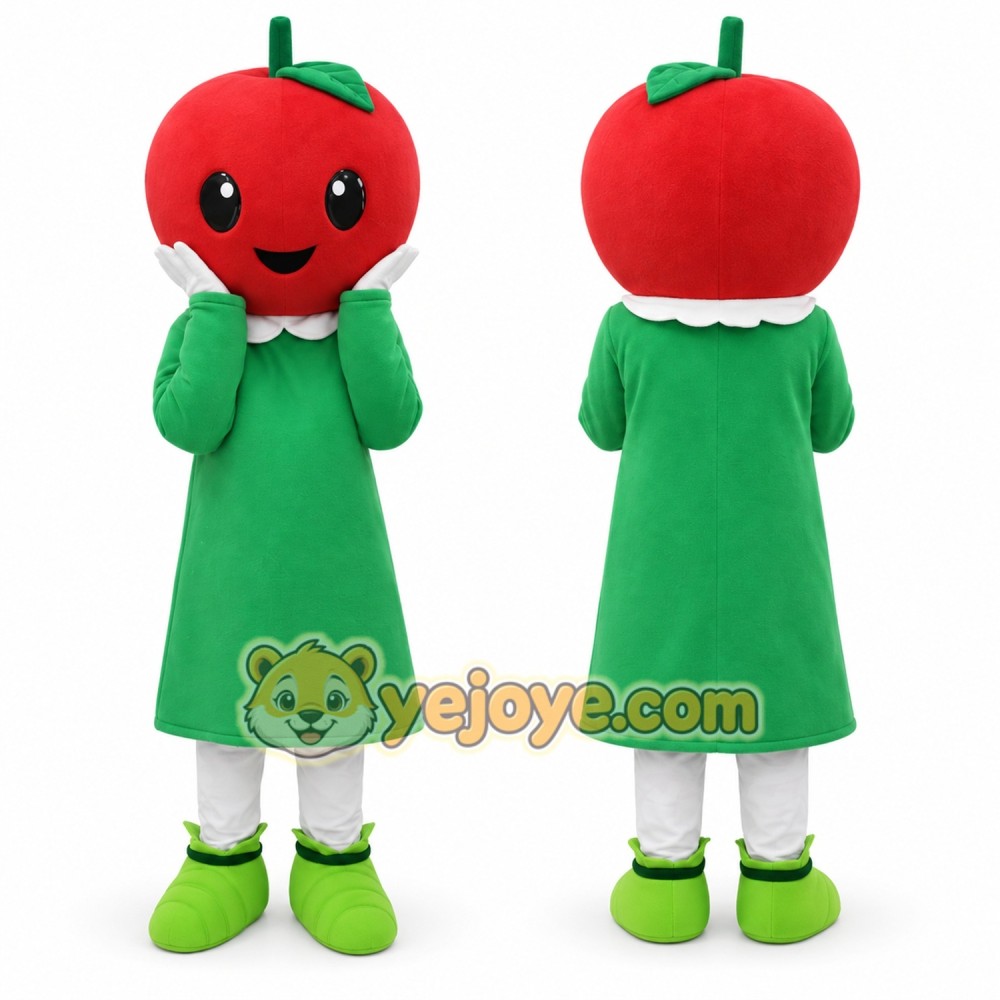 Apple Mascot Costume Adult Size Full Body Plush Fruit Costume