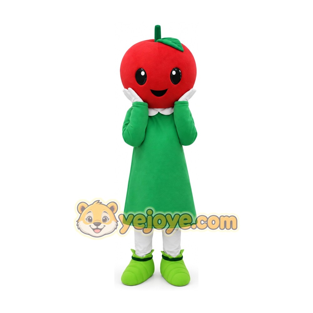 Apple Mascot Costume Adult Size Full Body Plush Fruit Costume
