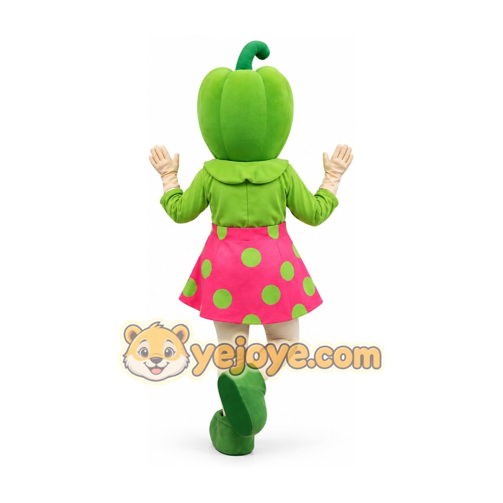 Green Bell Pepper Mascot Costume Adult Size Full Body Plush Vegetable Costume Green Bell Pepper Mascot Costume Adult Size Full Body Plush Vegetable Costume