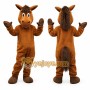 Brown Horse Mascot Costume Adult Size Full Body Plush Animal Costume