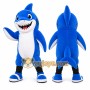 Blue Shark Mascot Costume with Sneakers