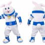 Adult Astronaut Rabbit Mascot Costume Cartoon Space Bunny Character Suit for Party Events Promotion