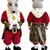 King Rat Mascot Costume with Crown Royal Mouse Character Full Body Outfit