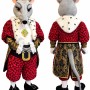 King Rat Mascot Costume with Crown Royal Mouse Character Full Body Outfit