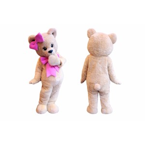 Teddy Bear Mascot Costume Adult Cute Bear Character Outfit for Party Halloween Event