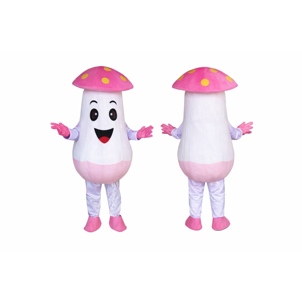 Mushroom Mascot Costume Adult Cute Mushroom Character Outfit for Party Halloween Event