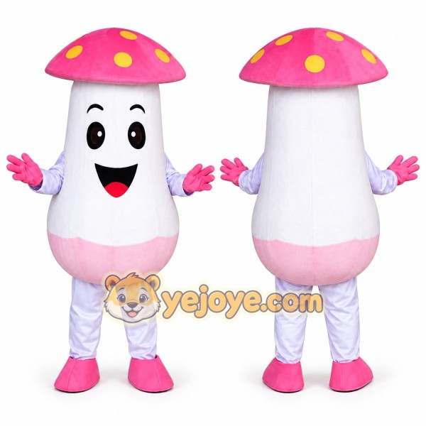 Mushroom Mascot Costume Adult Cute Mushroom Character Outfit for Party Halloween Event