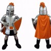 Knight Mascot Costume with Shield & Sword Medieval Warrior Full Body Character Outfit