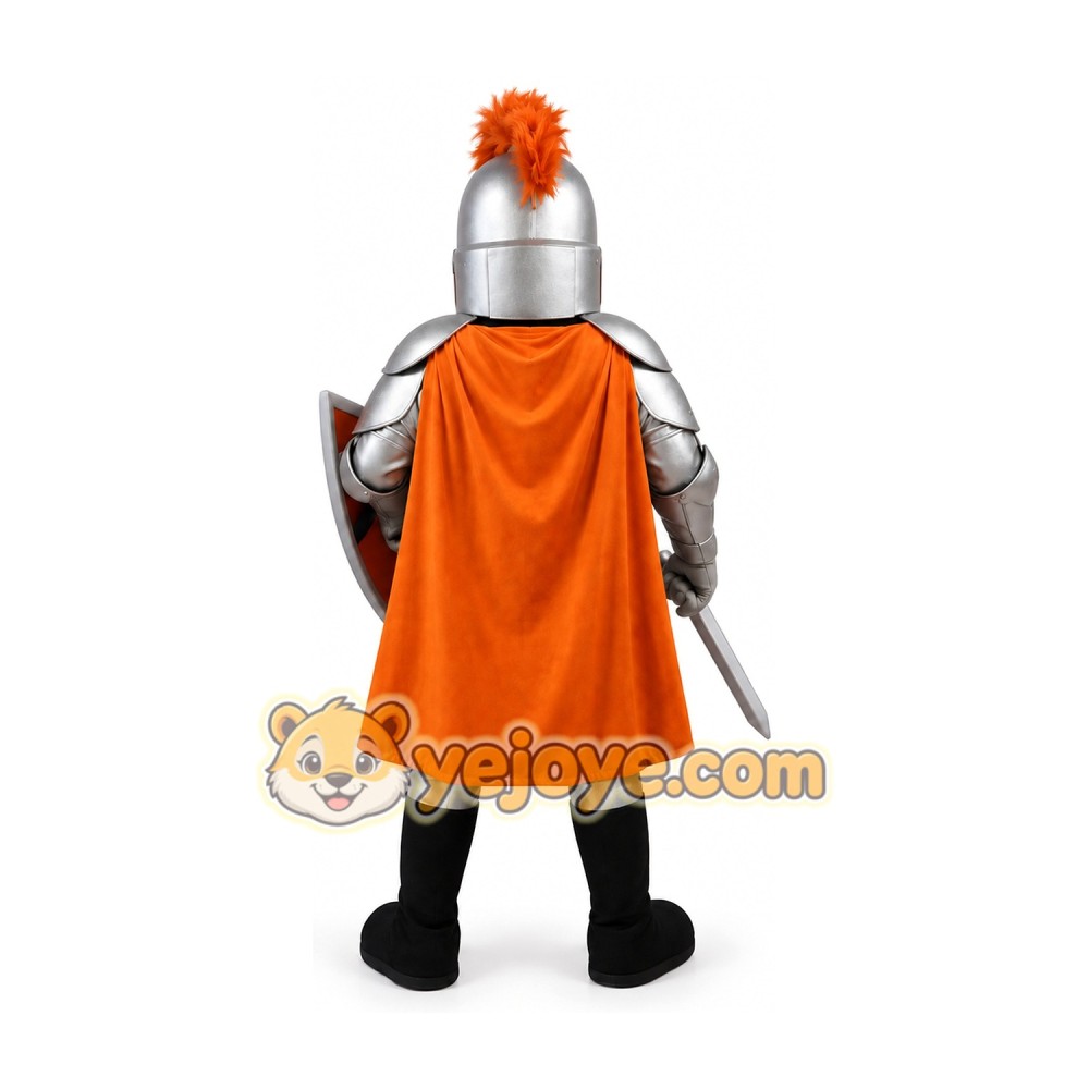 Knight Mascot Costume with Shield & Sword Medieval Warrior Full Body Character Outfit