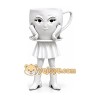 White Teacup Mascot Costume Adult Cartoon Cup Character Outfit for Party Event Promotion White Teacup Mascot Costume Adult Cartoon Cup Character Outfit for Party Event Promotion