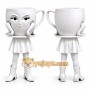 White Teacup Mascot Costume Adult Cartoon Cup Character Outfit for Party Event Promotion