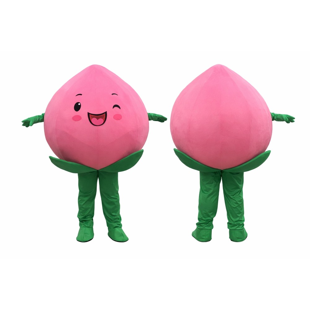 Adult Peach Mascot Costume Cartoon Fruit Character Suit for Party Events Promotion