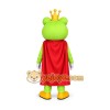 Frog King Mascot Costume with Crown & Cape Full Body Cartoon Frog Character Outfit Frog King Mascot Costume with Crown & Cape Full Body Cartoon Frog Character Outfit