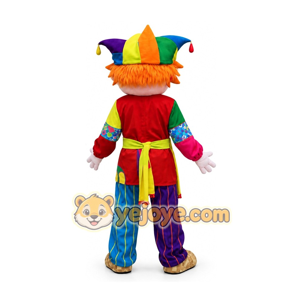 Colorful Jester Mascot Costume Adult Full Body Cartoon Clown Character Suit Colorful Jester Mascot Costume Adult Full Body Cartoon Clown Character Suit