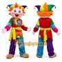 Colorful Jester Mascot Costume Adult Full Body Cartoon Clown Character Suit