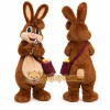 Adult Easter Bunny Mascot Costume Brown Rabbit Character Outfit for Party Events Easter Promotion Adult Easter Bunny Mascot Costume Brown Rabbit Character Outfit for Party Events Easter Promotion