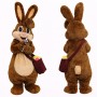 Adult Easter Bunny Mascot Costume Brown Rabbit Character Outfit for Party Events Easter Promotion
