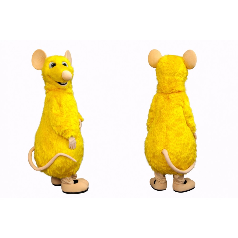 Adult Yellow Mouse Mascot Costume Full Body Cartoon Rodent Character Outfit for Events, Parties & Promotions