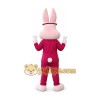 Pink Bunny Mascot Costume with Headband Full Body Cartoon Rabbit Character Outfit Pink Bunny Mascot Costume with Headband Full Body Cartoon Rabbit Character Outfit