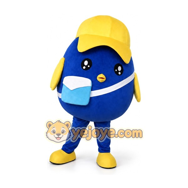 Blue Bird Mascot Costume Adult Cartoon Bird Character Suit for Party Halloween Event