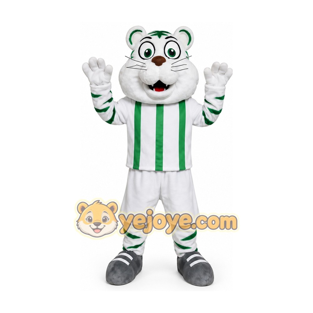 Cute White Tiger Mascot Costume Adult Cartoon Tiger Character Outfit for Party Halloween Event Cute White Tiger Mascot Costume Adult Cartoon Tiger Character Outfit for Party Halloween Event