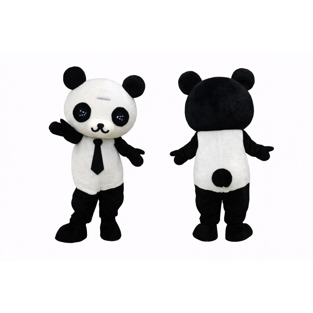 Cute Panda Mascot Costume Adult Full Body Cartoon Animal Character Suit