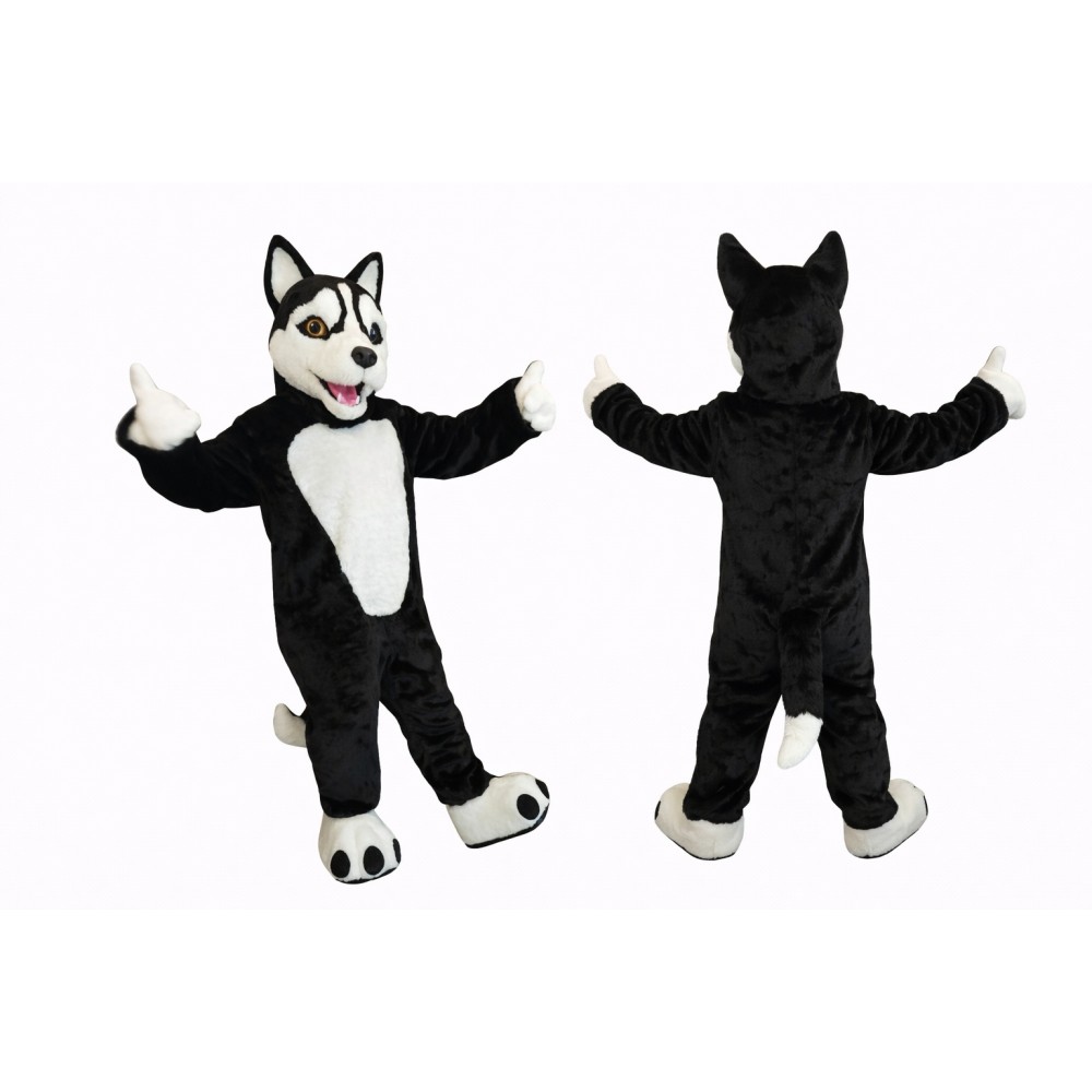 Adult Husky Dog Mascot Costume Full Body Cartoon Siberian Husky Character Outfit for Events, Parties & Promotions