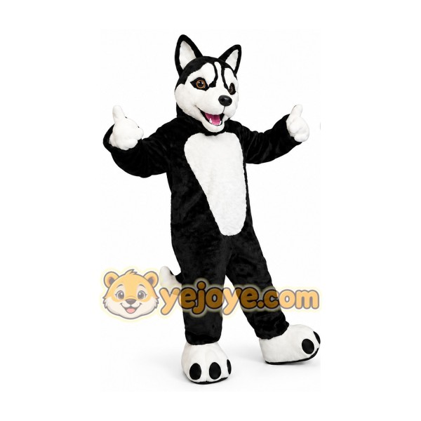 Adult Husky Dog Mascot Costume Full Body Cartoon Siberian Husky Character Outfit for Events, Parties & Promotions
