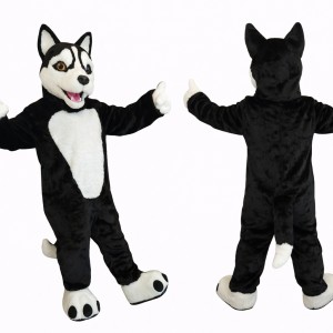 Adult Husky Dog Mascot Costume Full Body Cartoon Siberian Husky Character Outfit for Events, Parties & Promotions