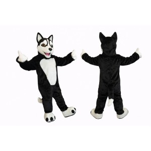 Adult Husky Dog Mascot Costume Full Body Cartoon Siberian Husky Character Outfit for Events, Parties & Promotions
