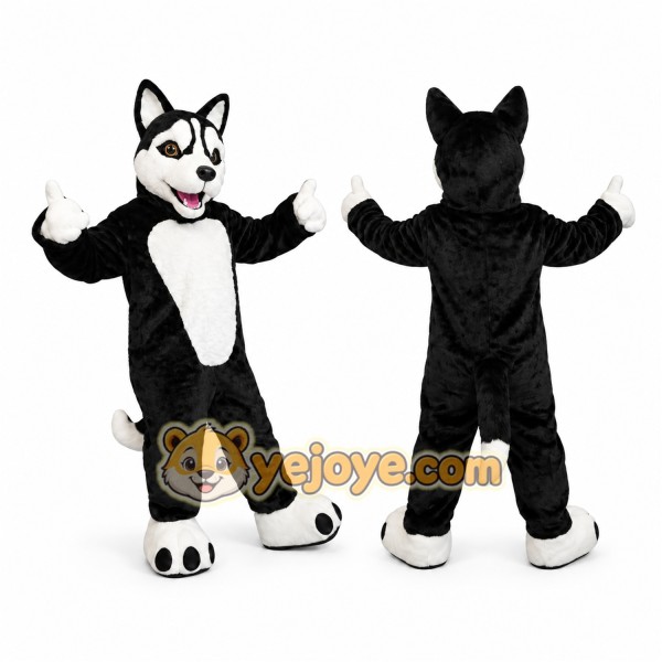 Adult Husky Dog Mascot Costume Full Body Cartoon Siberian Husky Character Outfit for Events, Parties & Promotions