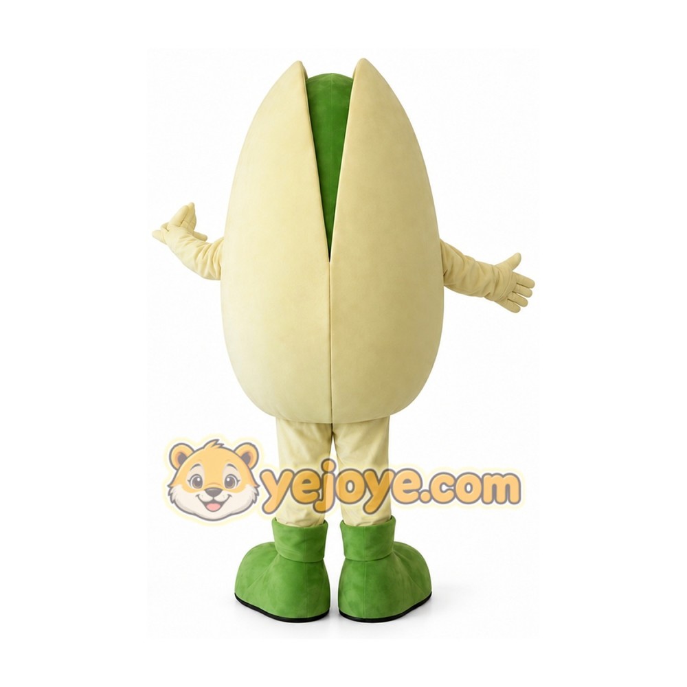 Pistachio Mascot Costume Full Body Cartoon Nut Character Outfit for Events, Parties & Promotions Pistachio Mascot Costume Full Body Cartoon Nut Character Outfit for Events, Parties & Promotions