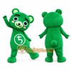 Green Bear Mascot Costume Adult Full Body Cartoon Animal Character Suit Green Bear Mascot Costume Adult Full Body Cartoon Animal Character Suit