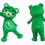 Green Bear Mascot Costume Adult Full Body Cartoon Animal Character Suit