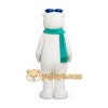 Adult Polar Bear Mascot Costume with Sunglasses & Scarf Full Body Cartoon Character Outfit for Events & Promotions