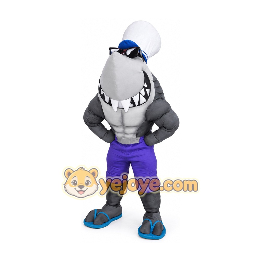Funny Shark Mascot Costume Adult Full Body Cartoon Sea Animal Character Suit Funny Shark Mascot Costume Adult Full Body Cartoon Sea Animal Character Suit