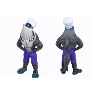 Funny Shark Mascot Costume Adult Full Body Cartoon Sea Animal Character Suit