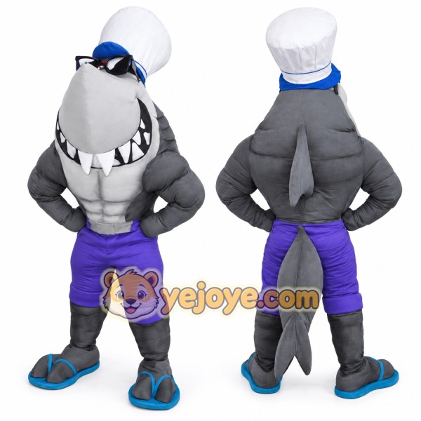 Funny Shark Mascot Costume Adult Full Body Cartoon Sea Animal Character Suit