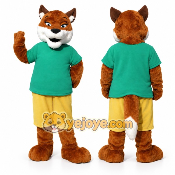 Brown Fox Mascot Costume Adult Full Body Animal Character Suit